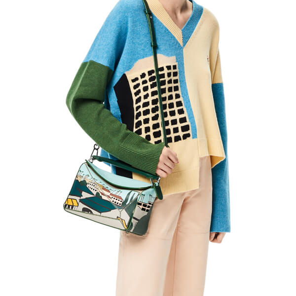 ロエベ L.A. シリーズ パズルバッグ スモール クラシックカーフ 偽物 A510S21X01